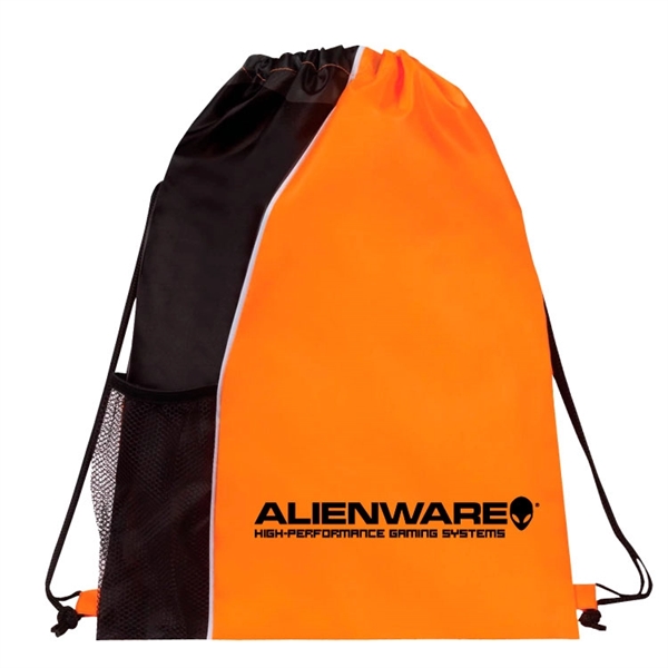 Duo-tone drawstring sports backpack. Exterior mesh pocket for sports bottle, accessories,... from ASI 30112 ACE Products / Ace Line