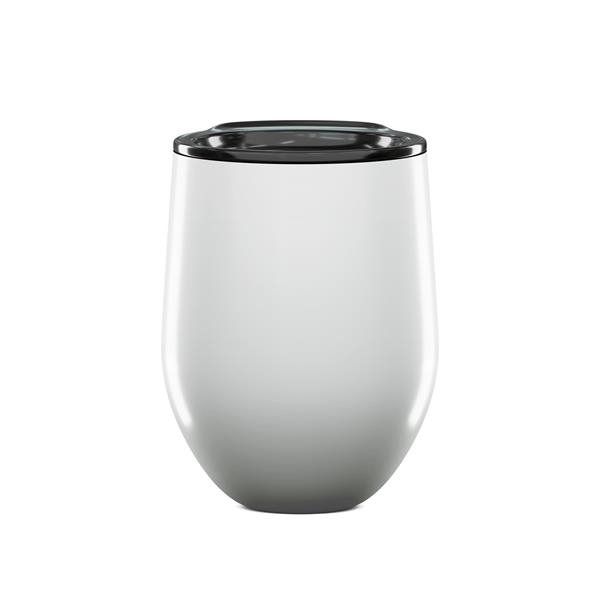 12oz white stainless steel wine tumbler.  Comes with a clear... from ASI 77988 Photo USA Corp