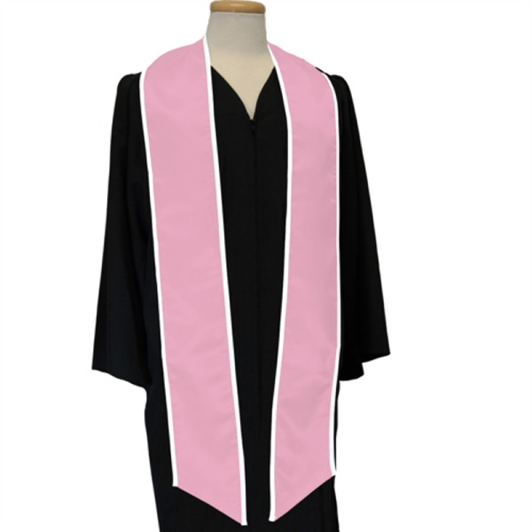 Pink graduation sash with white binded edge... from ASI 98085 Wolfmark