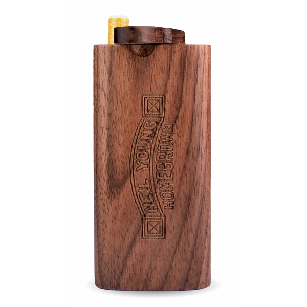 Walnut Wooden Dugout One Hitter with cleaning rod... from ASI 72657 Active Life Promo / Apres Ski Ingrain Promo