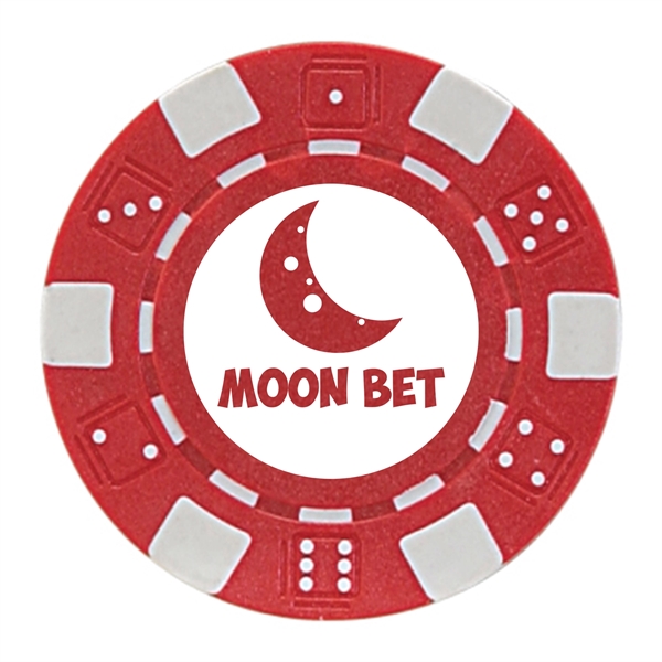 1.25" round ABS composite resin 11.6 g poker chip with four-color... from ASI 62088 IDProductsource