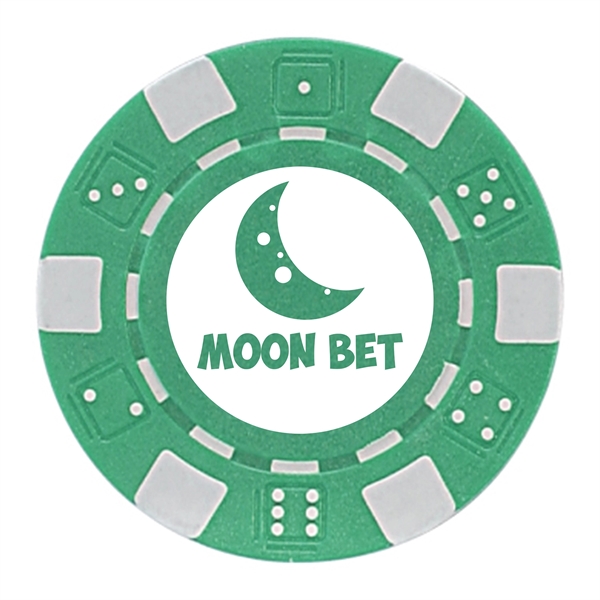 1.25" round ABS composite resin 11.6 g poker chip with four-color... from ASI 62088 IDProductsource