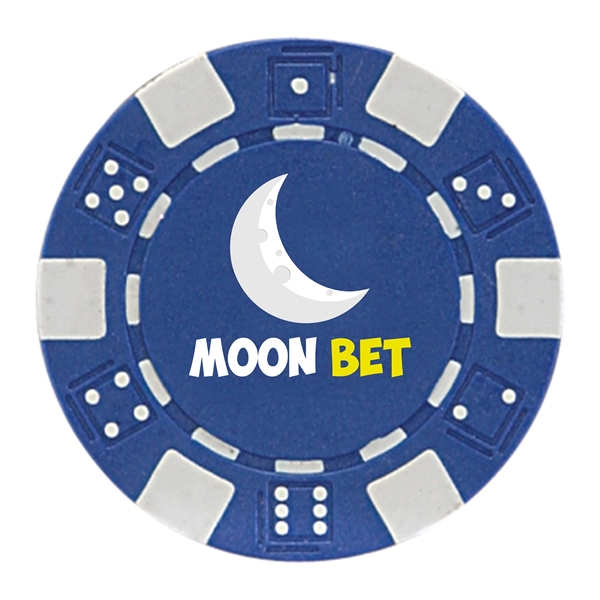 1.25" round ABS composite resin 11.6 g poker chip with four-color... from ASI 62088 IDProductsource