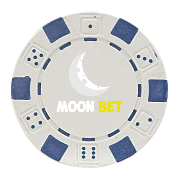 1.25" round ABS composite resin 11.6 g poker chip with four-color... from ASI 62088 IDProductsource