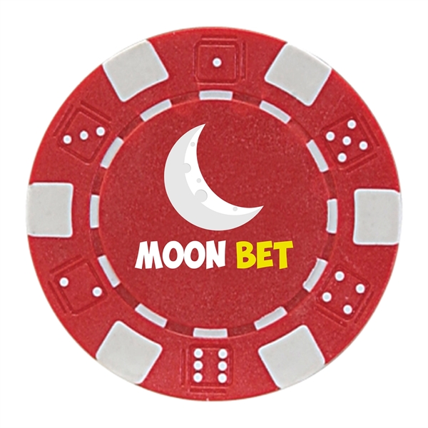 1.25" round ABS composite resin 11.6 g poker chip with four-color... from ASI 62088 IDProductsource