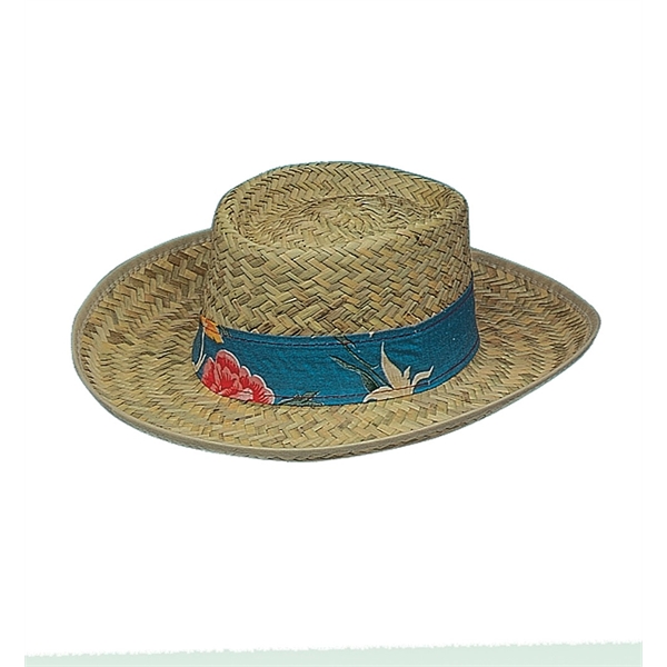 Gambler Hat w/Floral Band... from ASI 63090 Jacobson Hat Co Inc / J Hats®
