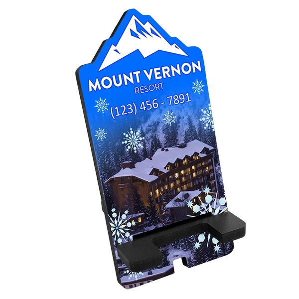 1/4" thick wood phone stand with full color graphics.... from ASI 72521 Morris Magnets / Laser Cuts