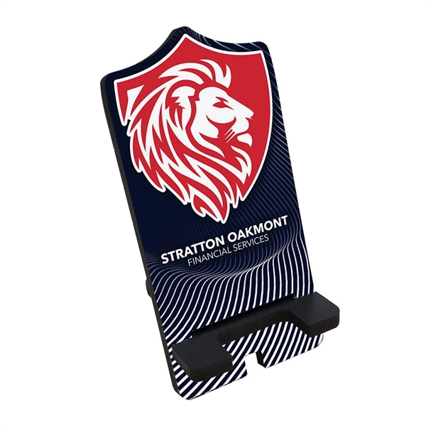 1/4" thick wood phone stand with full color graphics.... from ASI 72521 Morris Magnets / Laser Cuts