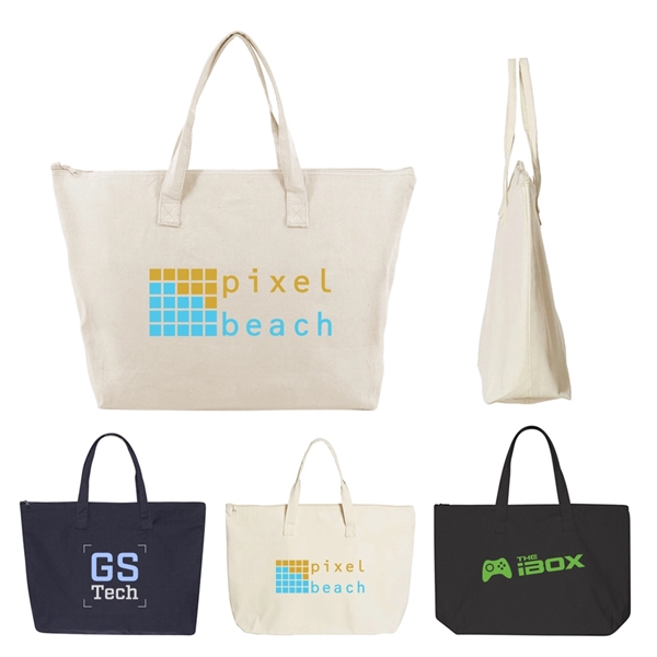 22" Zippered Cotton Canvas Tote Bag... from ASI 31517 Admart Products / Admart Line