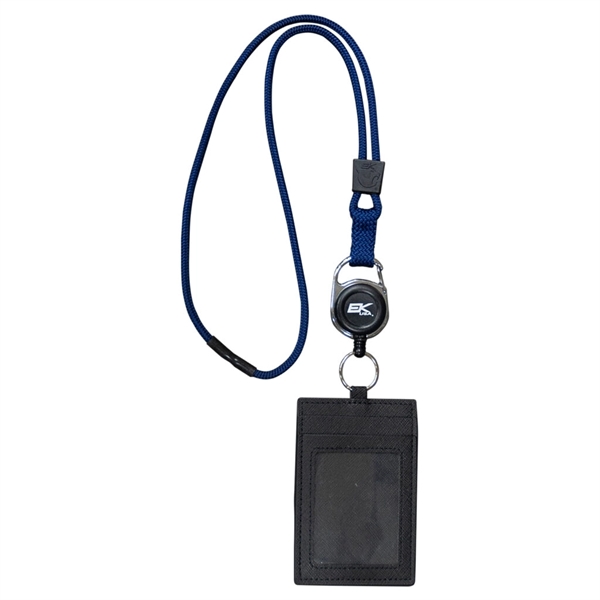 Multi card badge holder w/ carabiner retractable reel & detachable credential... from ASI 51201 EK Ekcessories