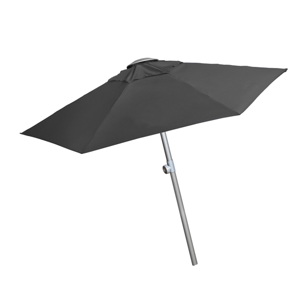 7ft telescopic aluminum market umbrella with 6 panel configuration, silver ribbed... from ASI 76730 Peerless Umbrella Co Inc / Threads By Peerless