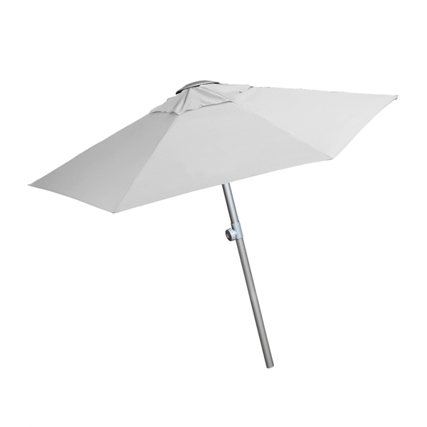 7ft telescopic aluminum market umbrella with 6 panel configuration, silver ribbed... from ASI 76730 Peerless Umbrella Co Inc / Threads By Peerless