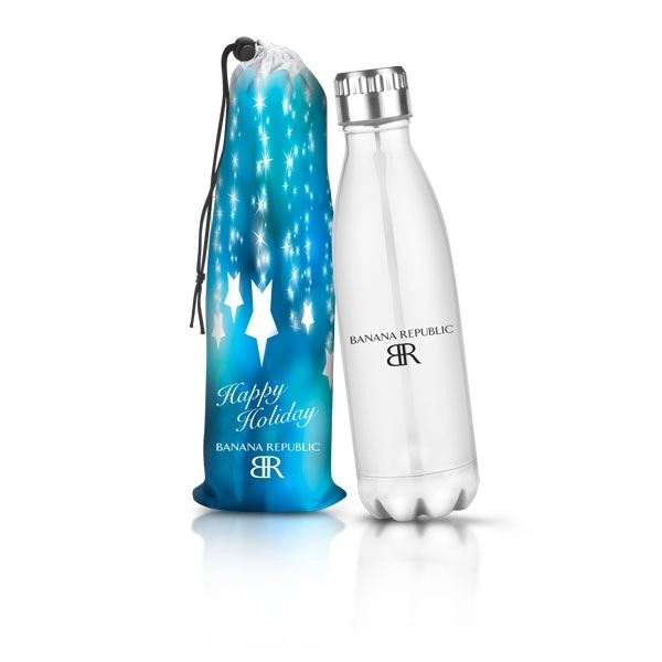 Optional drawstring bag packaging for 17 ounce Serendipity water bottle.... from ASI 57800 Gordon Sinclair / Gordon Sinclair®