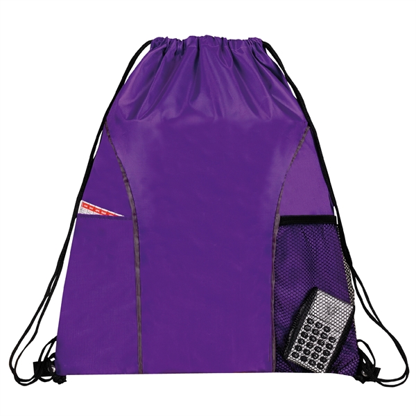 210D backpack with drawstring main compartment and adjustable loop corners.... from ASI 39820 Opusline (Benmex) / Opus Line