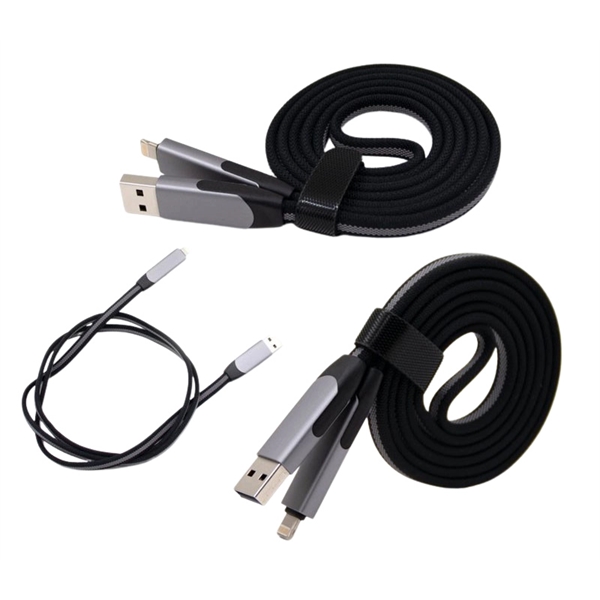 6-in-1 braided multifunction charging cable + laser engraved on 1 location... from ASI 37218 Athena Promo (tm)