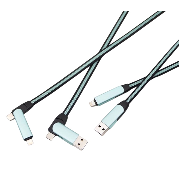 6-in-1 braided multifunction charging cable + laser engraved on 1 location... from ASI 37218 Athena Promo (tm)