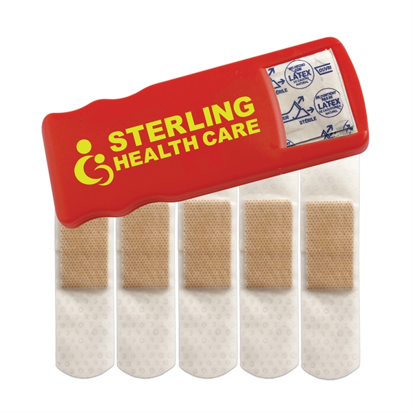 Bandage dispenser with 5 latex free bandages.... from ASI 52840 Evans Manufacturing