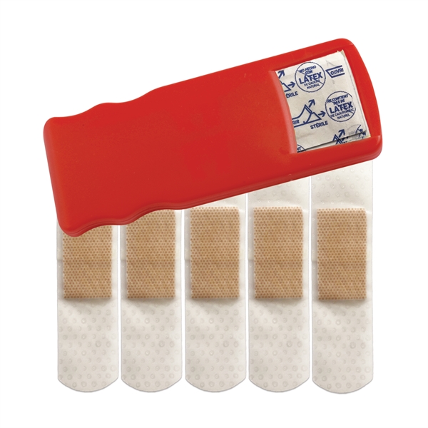 Bandage dispenser with 5 latex free bandages.... from ASI 52840 Evans Manufacturing