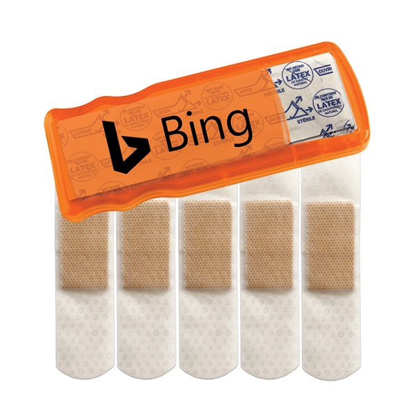 Bandage dispenser with 5 latex free bandages.... from ASI 52840 Evans Manufacturing