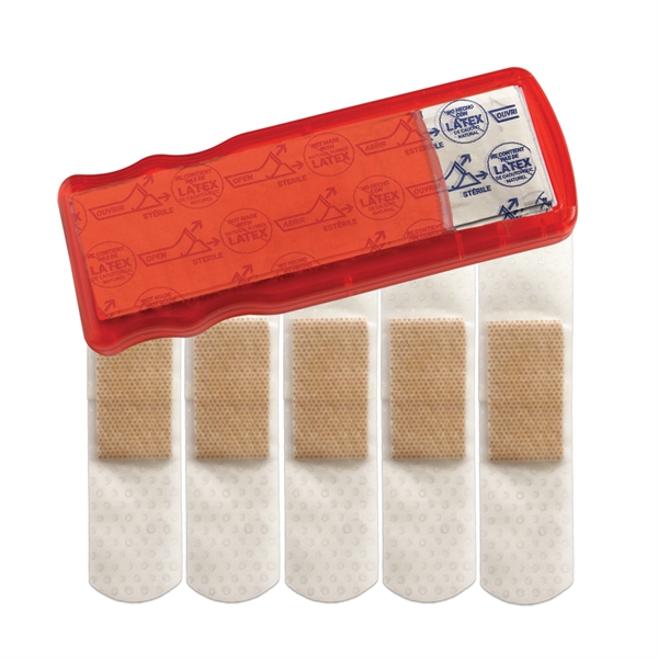 Bandage dispenser with 5 latex free bandages.... from ASI 52840 Evans Manufacturing