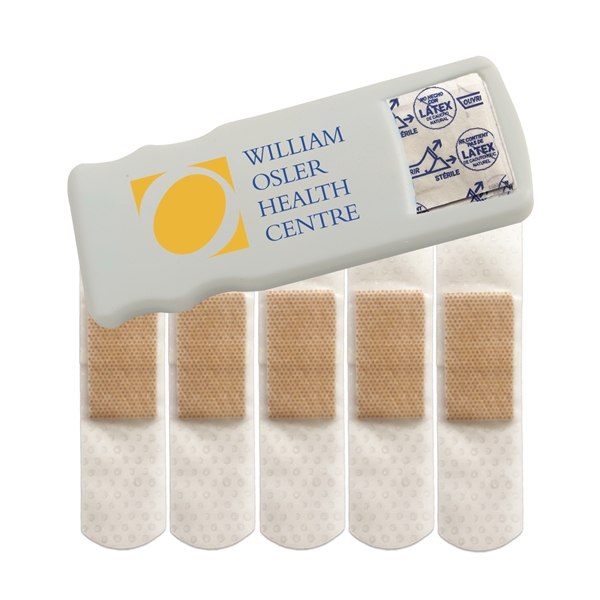 Bandage dispenser with 5 latex free bandages.... from ASI 52840 Evans Manufacturing