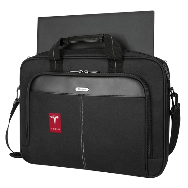 Top-loading polyester case with padded laptop compartment that accommodates devices up... from ASI 61005 Hirsch Gift Inc