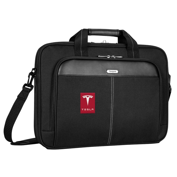 Top-loading polyester case with padded laptop compartment that accommodates devices up... from ASI 61005 Hirsch Gift Inc