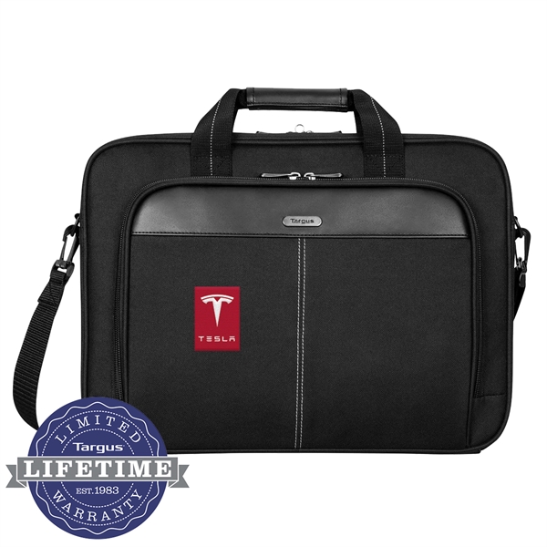 Top-loading polyester case with padded laptop compartment that accommodates devices up... from ASI 61005 Hirsch Gift Inc