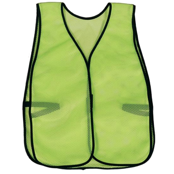 Hi Viz Lime soft polyester general purpose non reflective vest, U.S.A.... from ASI 47191 ZZ OLD/Drop - Creative Impressions / Creative Impressions