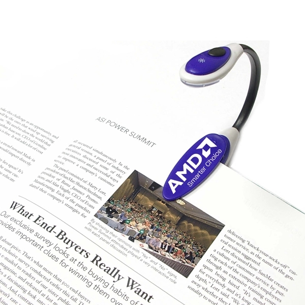 Jumbo flexible flashlight and book light, blue.... from ASI 74585 Nu Promo International / Nu Promo Line