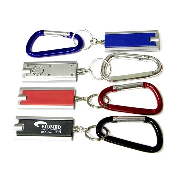 Flashlight key chain with carabiner.... from ASI 74585 Nu Promo International / Nu Promo Line