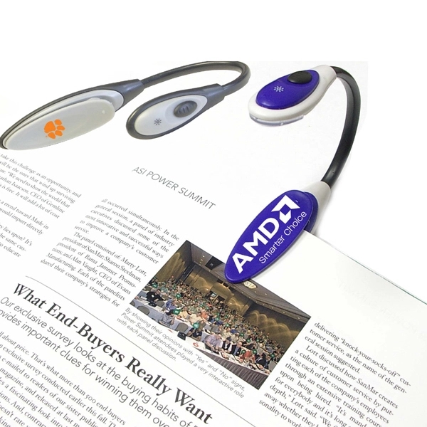 Jumbo flexible flashlight and book light with batteries.... from ASI 74585 Nu Promo International / Nu Promo Line