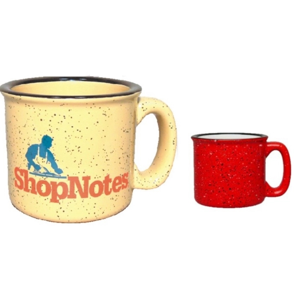 15oz two-tone speckled Campfire mug, four color process.... from ASI 80093 Pyrographics / Pyrographics Line