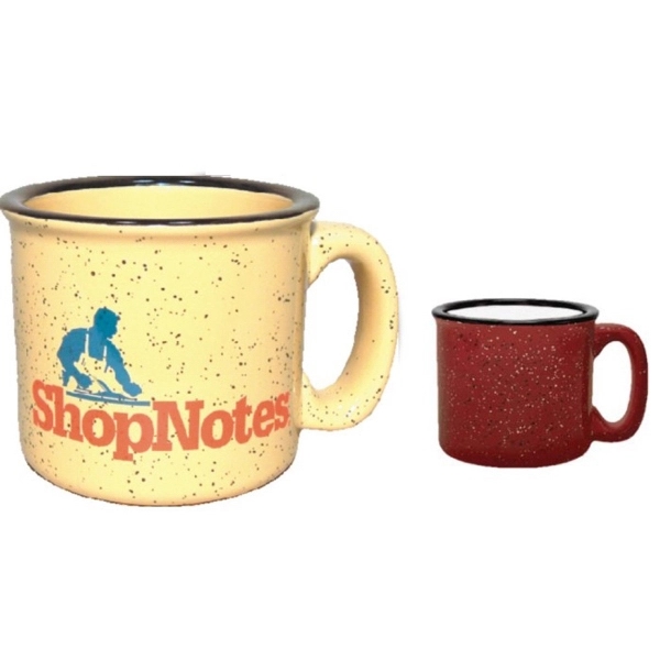15oz two-tone speckled Campfire mug, four color process.... from ASI 80093 Pyrographics / Pyrographics Line