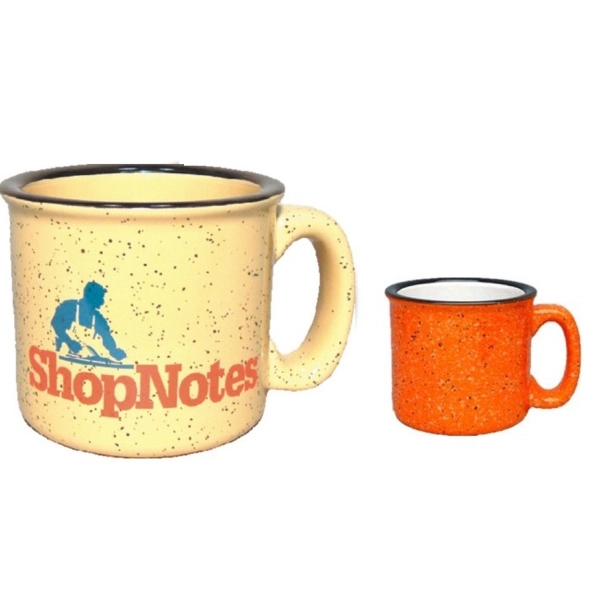 15oz two-tone speckled Campfire mug, four color process.... from ASI 80093 Pyrographics / Pyrographics Line