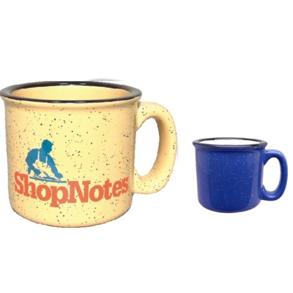 15oz two-tone speckled Campfire mug, four color process.... from ASI 80093 Pyrographics / Pyrographics Line