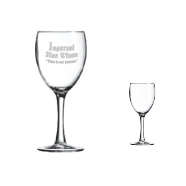 8.5oz wine glass with smooth stem. Spot color.... from ASI 80093 Pyrographics / Pyrographics Line