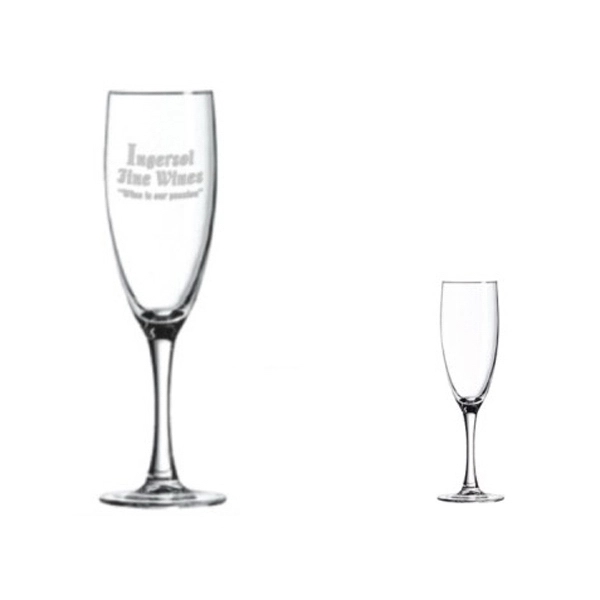 5.75oz champagne flute with smooth stem, spot color... from ASI 80093 Pyrographics / Pyrographics Line