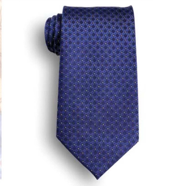 Navy blue Felton Collection tone on tone woven silk tie.... from ASI 98085 Wolfmark