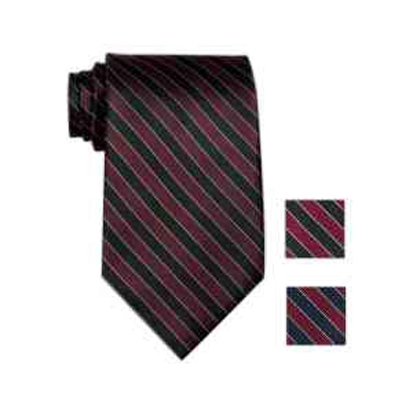Black, maroon and gold men's stripe tie.... from ASI 98085 Wolfmark