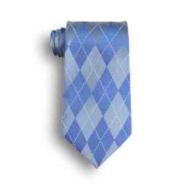 French blue argyle pattern silk tie.... from ASI 98085 Wolfmark