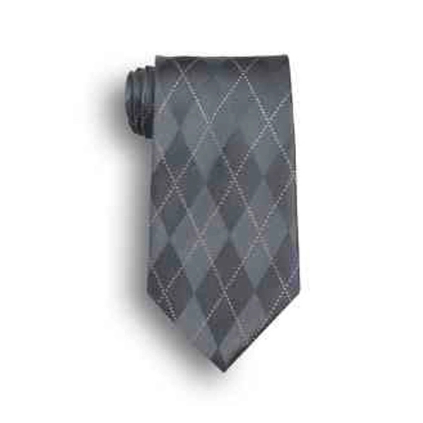 Gray and pink argyle pattern silk tie.... from ASI 98085 Wolfmark