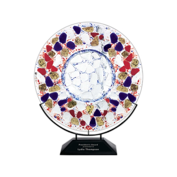 Mosaic - Lead crystal award on aluminum base.... from ASI 63110 ZZ MERGED - Jaffa/Norwood