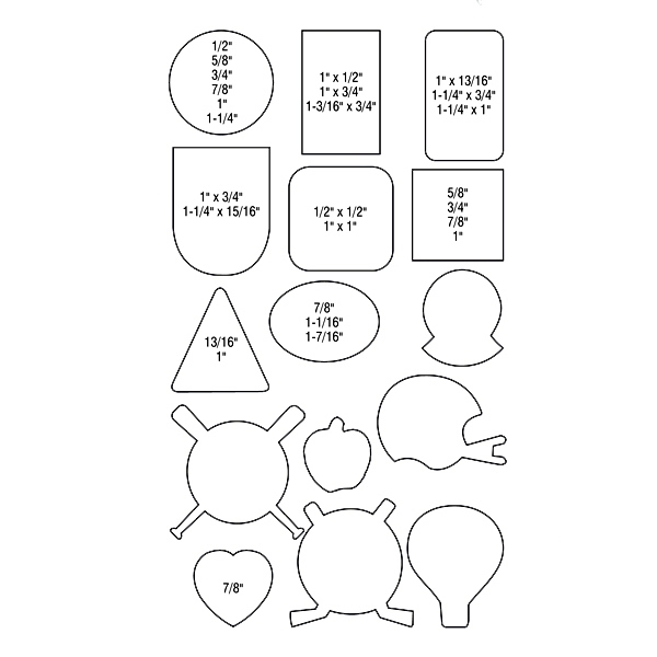 Stock Shapes For USA Made Pins.... from ASI 55610 Gempire/Floral Promotions