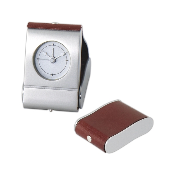 Foldable leather and metal alarm clock.... from ASI 55540 Furniward Company / Furniward