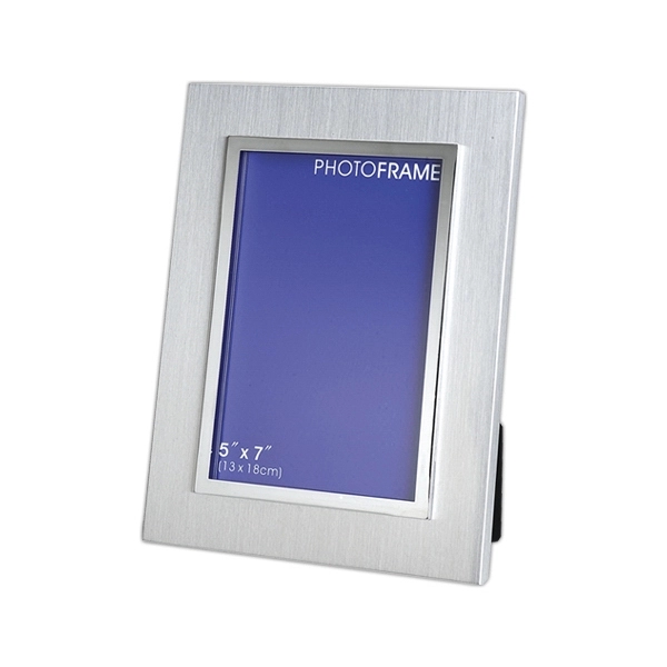 Two tone silver metal photo frame fits 5" x 7" photo.... from ASI 55540 Furniward Company / Furniward