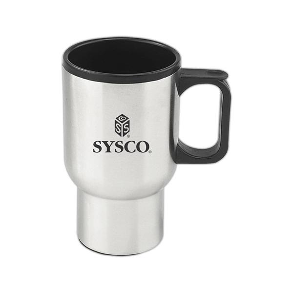 Stainless steel auto mug, 3 1/2" x 6" x 3 1/2".... from ASI 55540 Furniward Company / Furniward