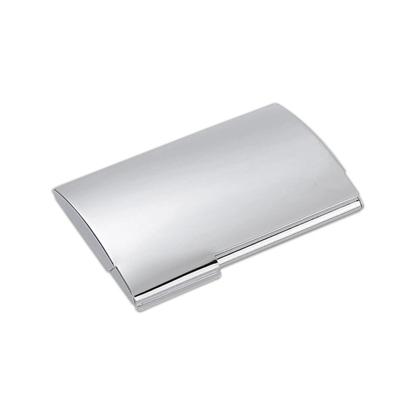 Silver metal card case, 3 3/4" x 2 1/2" x 1/2".... from ASI 55540 Furniward Company / Furniward
