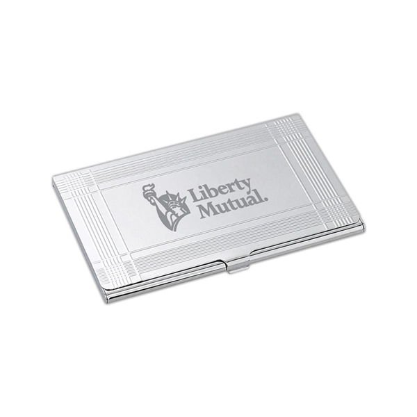 Silver card case, 3 3/4" x 2 3/4" x 1/4".... from ASI 55540 Furniward Company / Furniward