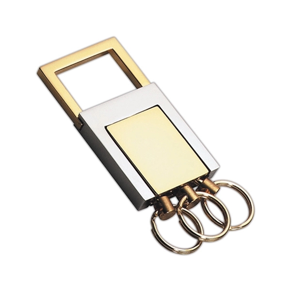 Three ring quick release key chain with two tone color.... from ASI 55540 Furniward Company / Furniward